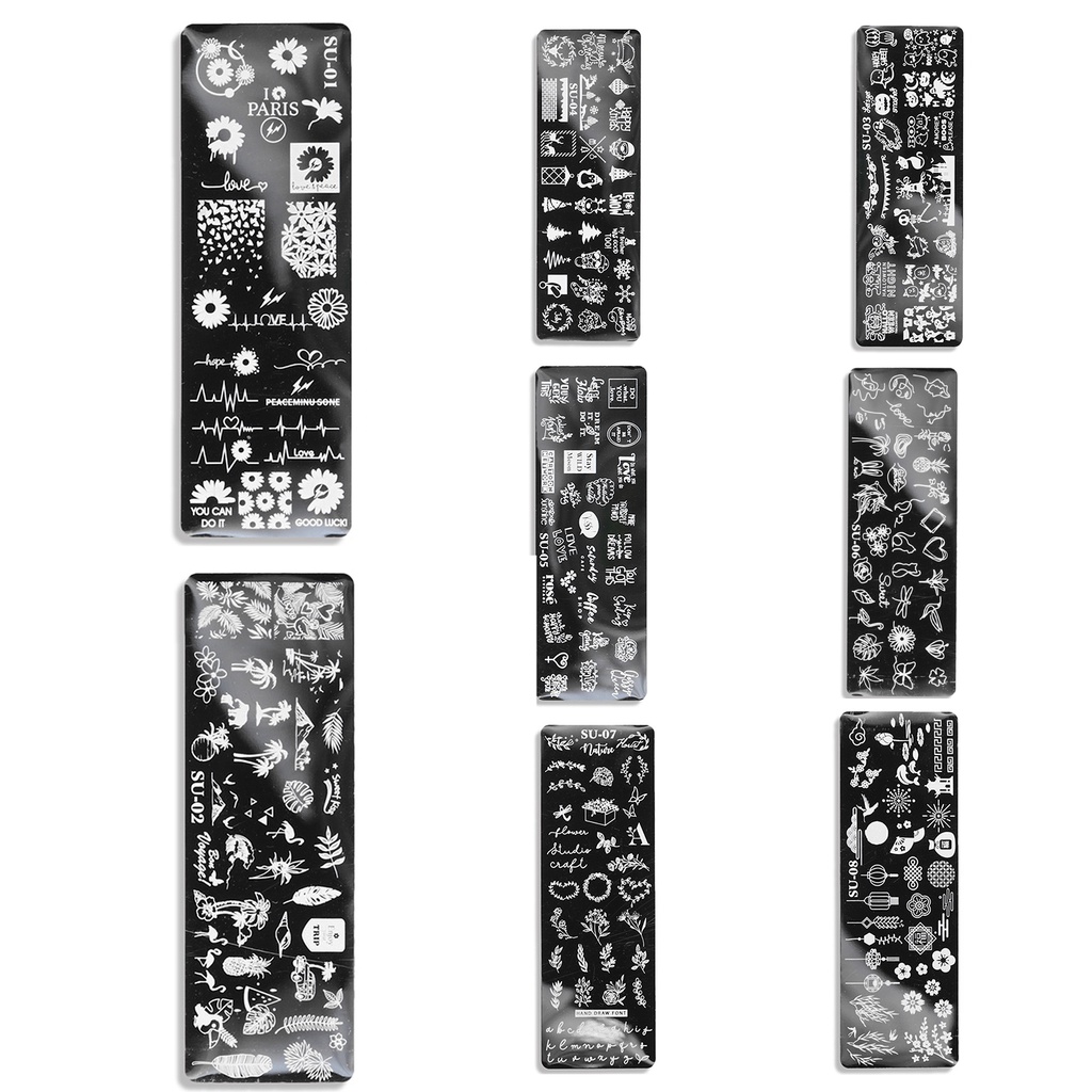 Khuôn In Trang Trí Móng Tay Nghệ Thuật MT-Nail Bằng Thép Không Gỉ Nhiều Hình Dáng