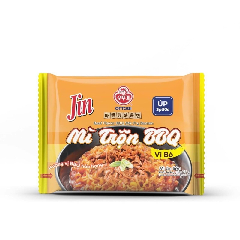 Mì mini trộn BBQ 75 g mì úp Hàn Quốc Ottogi