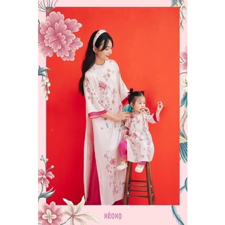Áo dài Tứ Linh mẹ và bé