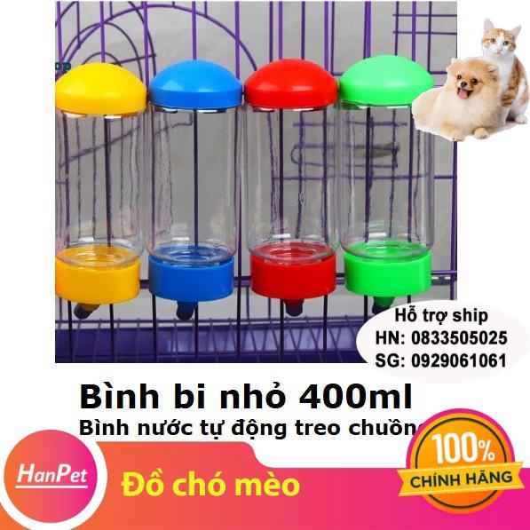 HN- Bình uống nước tự động treo chuồng thú cưng (size nhỏ 400ml) hanpet 379