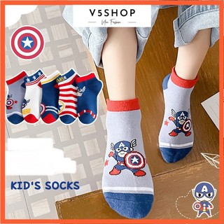 Tất siêu nhân, siêu anh hùng, người nhện cổ ngắn cho bé trai - tất vớ cotton cho bé từ 1 - 12 tuổi tte1