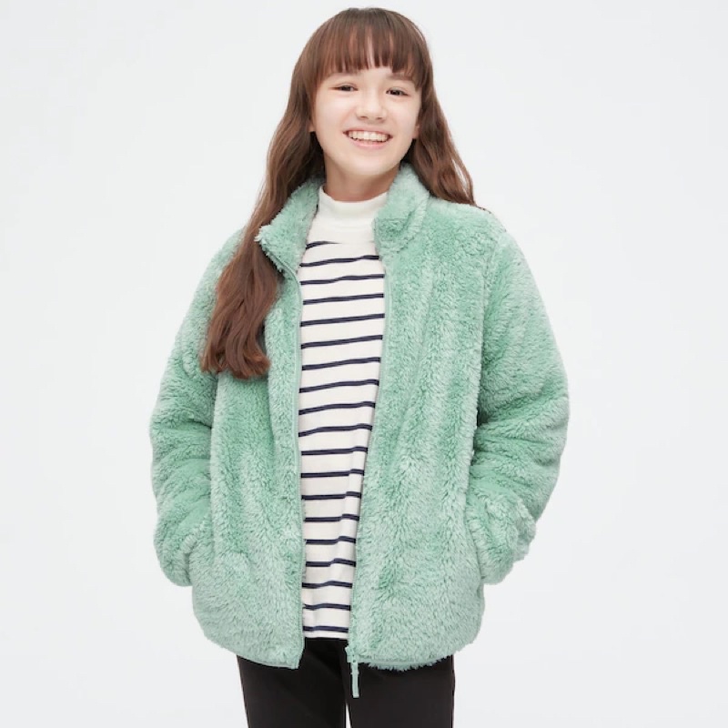 Áo khoác lông cừu Uni qlo Kids trẻ em mẫu 2022