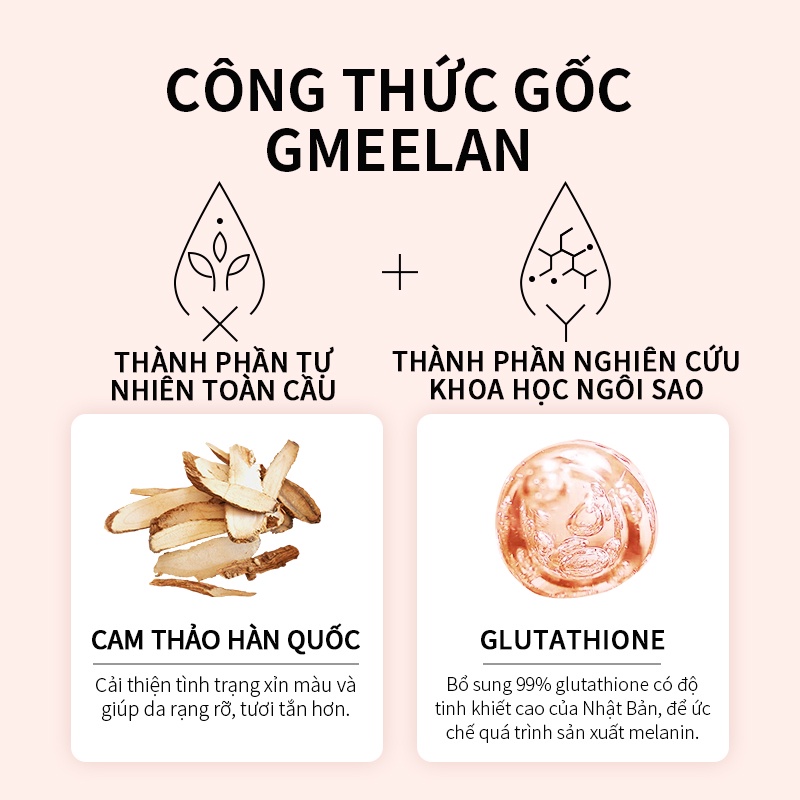 Kem Làm sáng da 30g SPA20 Kem làm trắng da GMEELAN GLUTA WHITENING LAZY CREAM Làm trắng da Cân bằng màu da