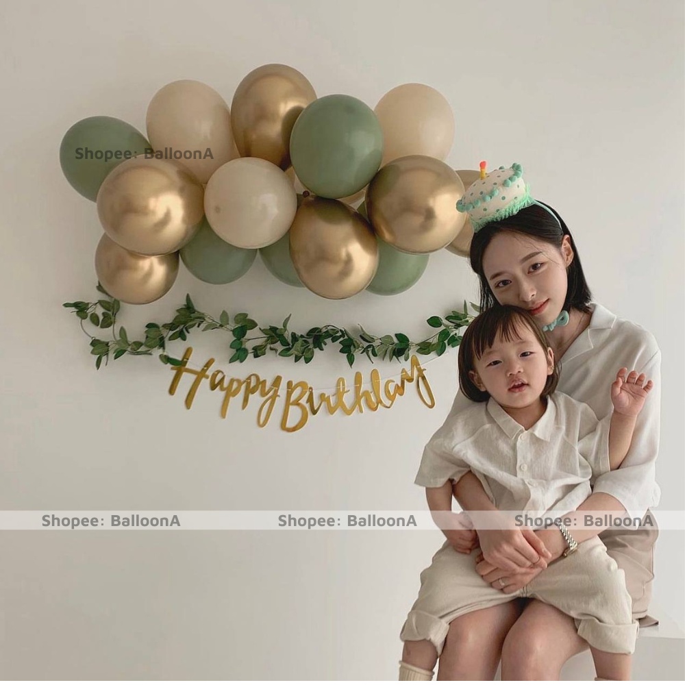 Dây Chữ HAPPY BIRTHDAY Ép Kim Ánh Kim Phản Quang, Trang Trí Sinh Nhật Tiệc Tùng