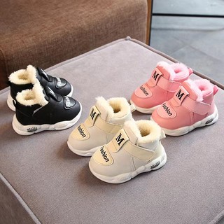 Giày Bốt Cotton Đế Mềm Cho Bé Gái