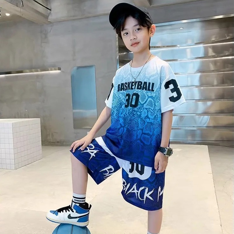 Milo  bé trai bóng rổ Bộ Đồng Phục Bóng Rổ Mùa Hè Nhanh Khô Cho Bé Trai đồ thể thao bé trai bộ bóng rổ bé trai