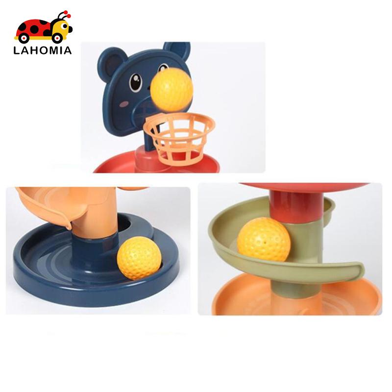 Bộ đồ chơi bóng xoáy LAHOMIA với đường trượt xoắn ốc phát triển trí tuệ cho bé