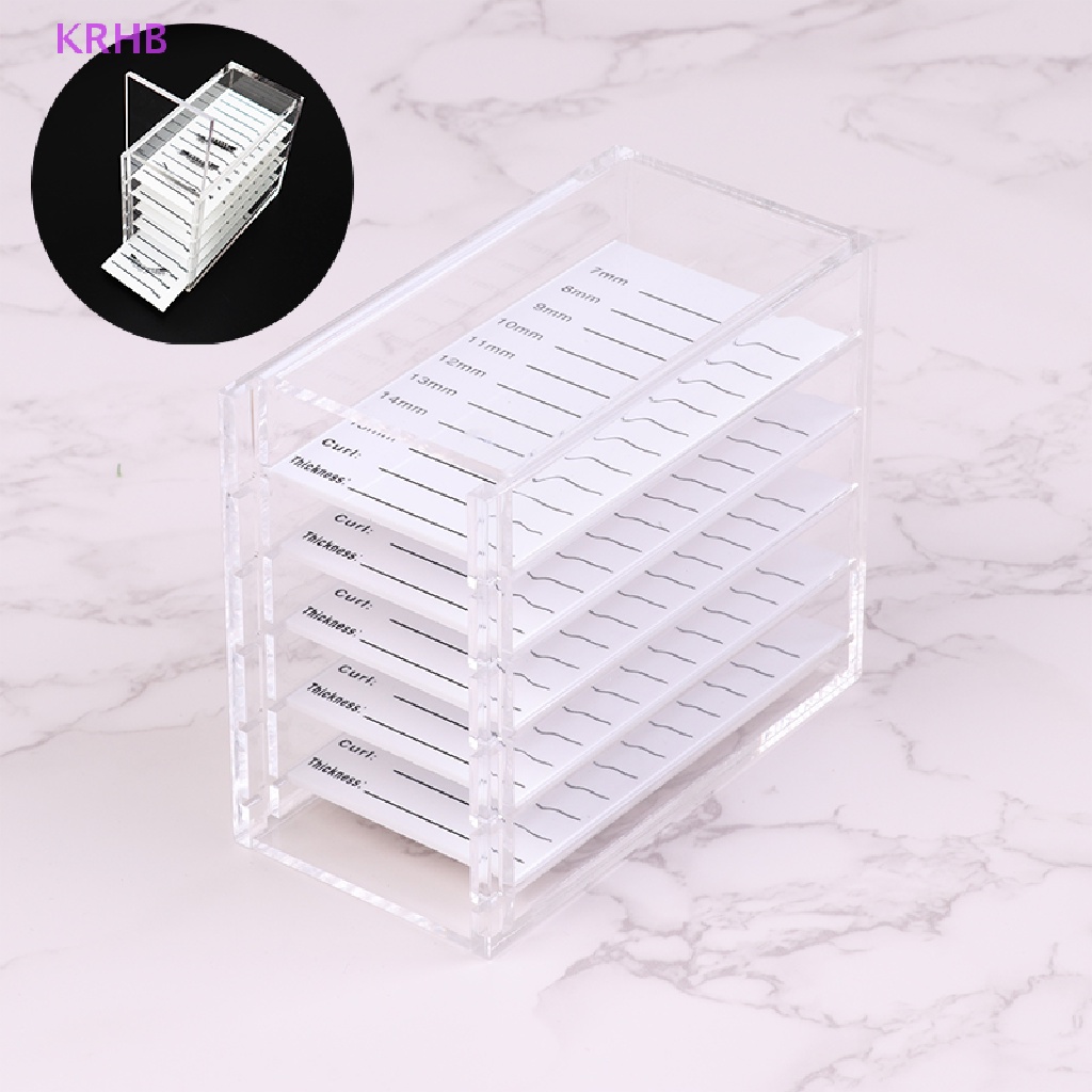 Hộp Đựng Lông Mi Giả 5 Tầng Bằng Acrylic Trong Suốt KRHB Mới
