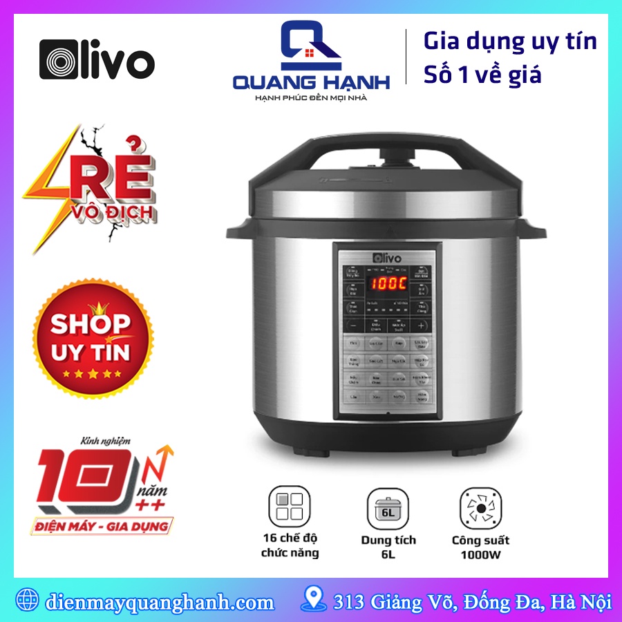Nồi Áp Suất Điện Đa Năng OLIVO PC60
