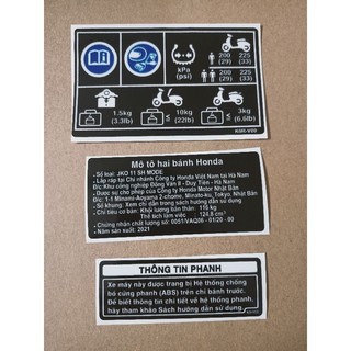 Bộ tem thông số xe Sh Mode 2021 siêu đẹp