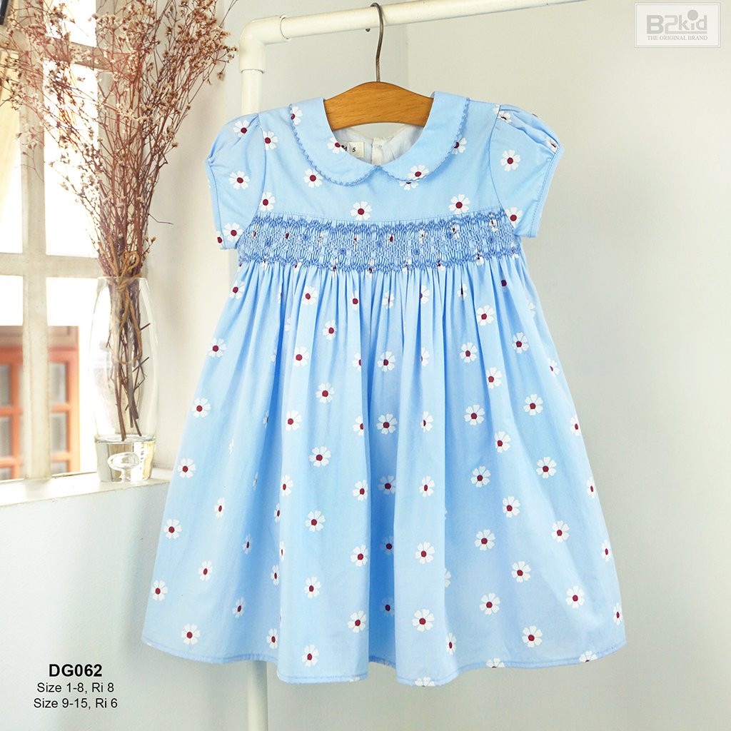 Đầm smock thêu tay cao cấp B2kid từ 1 tuổi đến 14 tuổi