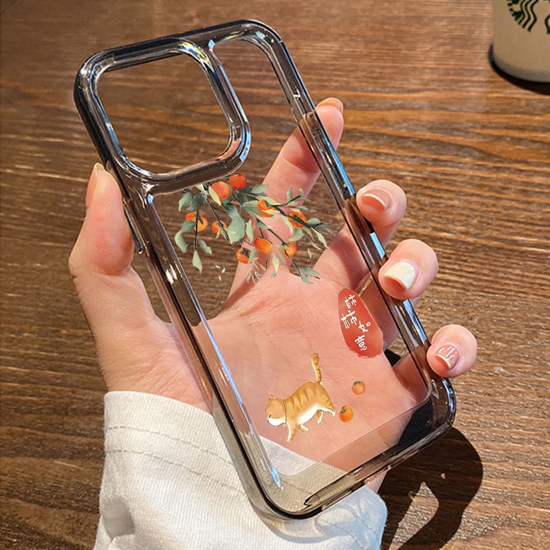 Ốp Điện Thoại Silicon TPU Mềm Trong Suốt Chống Sốc In Hình Mèo Dễ Thương Cho IPhone 14 13 11 12 Pro XS Max X XR 7 8 6S Plus