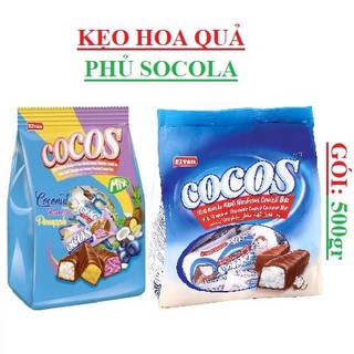 Kẹo socola nhân sữa hoa quả Elvan cocos