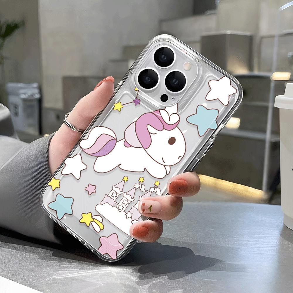 Ốp Điện Thoại Trong Suốt In Hình Kỳ Lân Cho iphone 14promax 13 12 11 7Plus 7 8 X XR XSMax