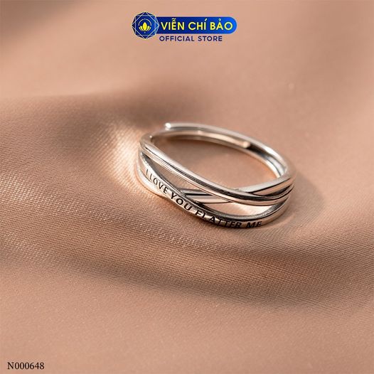 Nhẫn bạc nữ i love u flatter me chất liệu bạc Thái 925 thời trang phụ kiện trang sức nữ Viễn Chí Bảo N000648