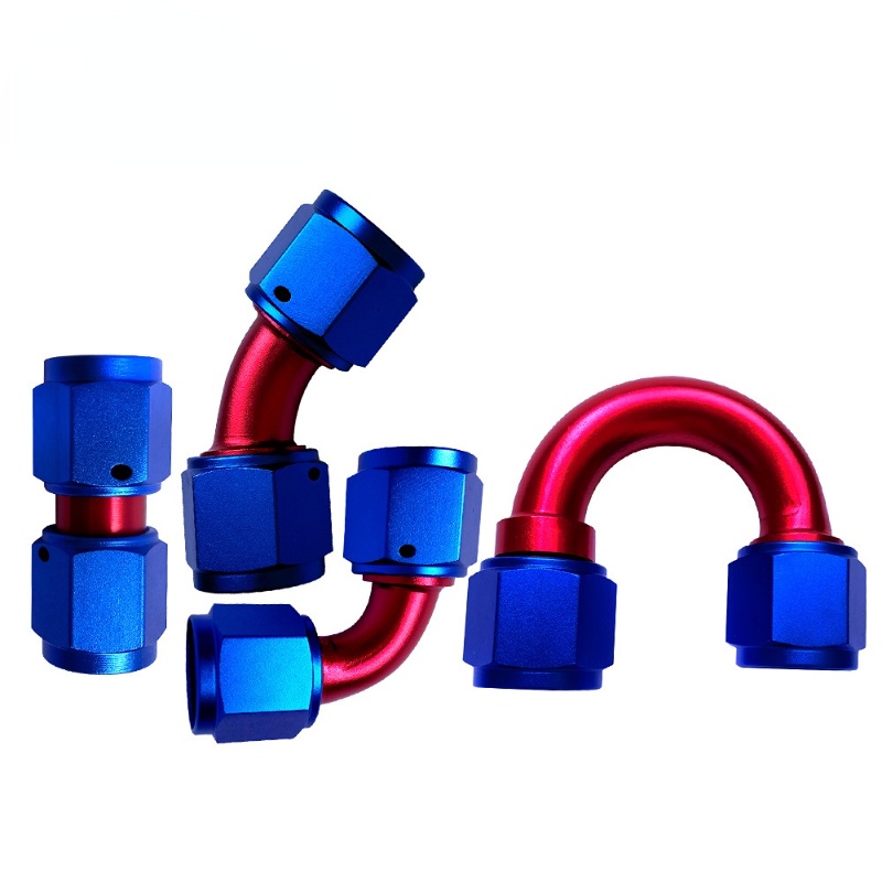 Đầu Nối Ống Dẫn Nhiên Liệu Thủy Lực AN4 6 8 10 12 Female Sang AN4 6 8 10 12 Female 0 45 90 180 Độ Bằng Nhôm Cho Xe Hơi