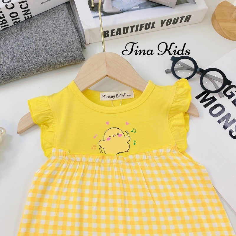 Váy Thun Lạnh Minky Mom Cho Bé Gái Mặc Nhà Đi Học Đi Chơi Siêu Xinh