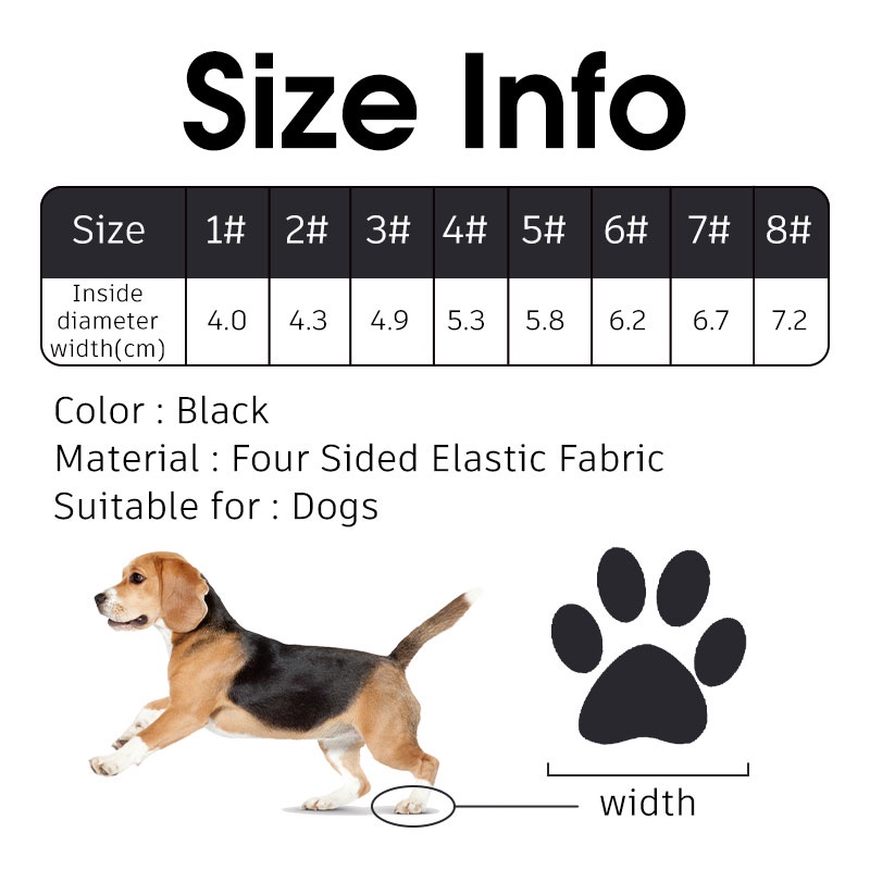 HamshMoc Bộ 4 Giày Bốt Bảo Vệ Chân Chống Trượt Chống Thấm Nước Màu Phản Quang Thoải Mái Khi Đi Ngoài Trời Cho Thú Cưng Cỡ Vừa Và Lớn