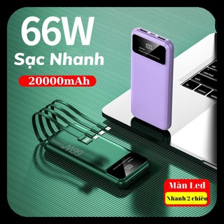 Sạc dự phòng 20000mAh sạc nhanh 66W tích hợp màn hình led