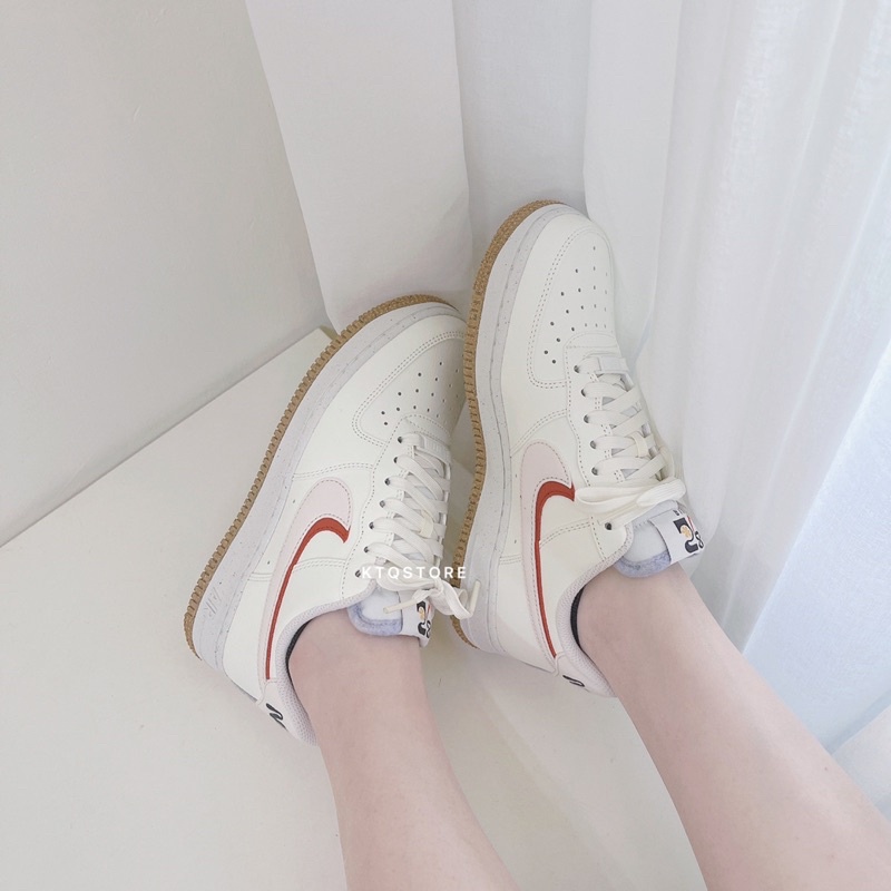 Giày Nữ Air Force 1 Chính Hãng 🔴SIMPLE SNEAKER🔴 Giày Sneaker AF1 Nữ Low 82 Sail Brown