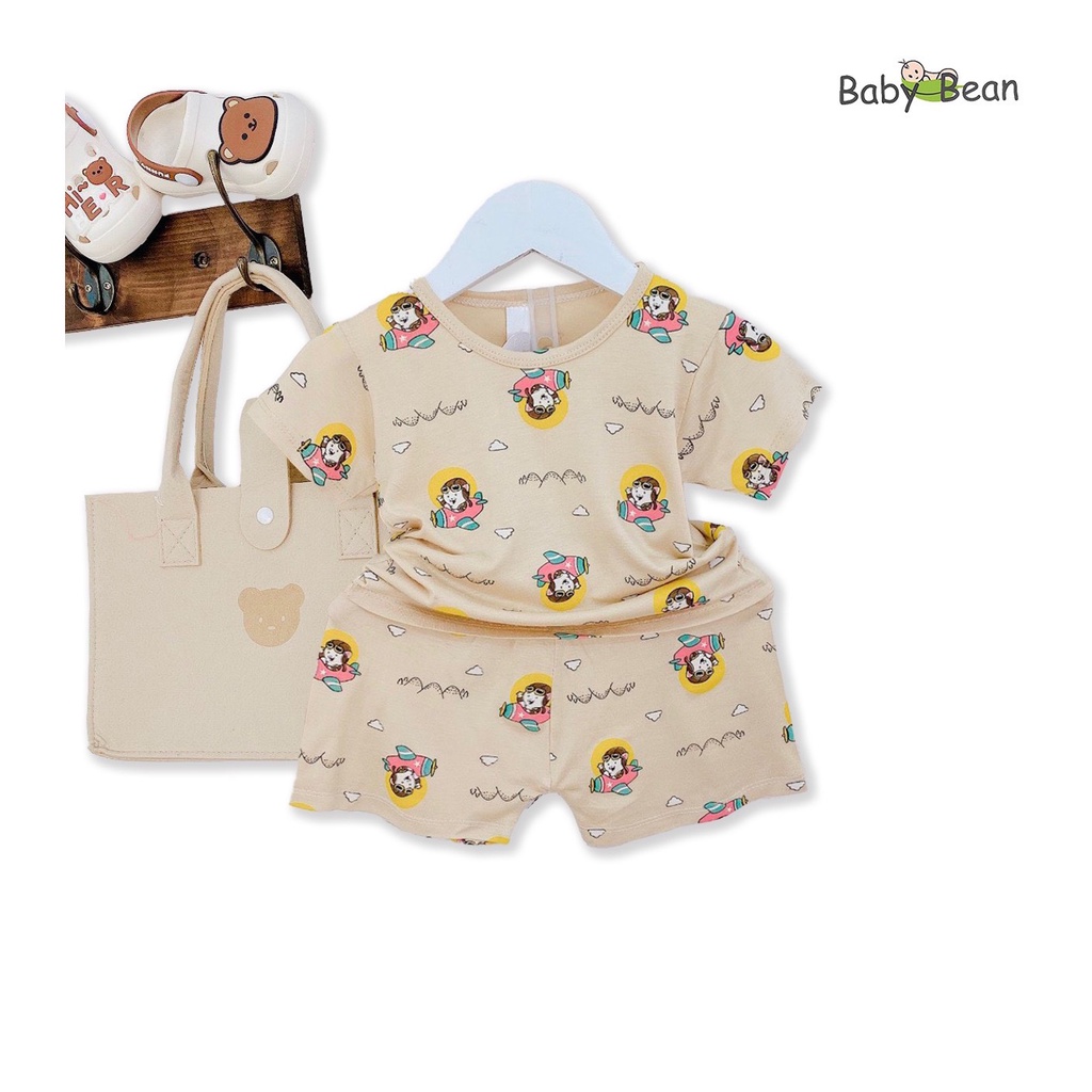 Bộ Đồ Thun Lạnh Tay Ngắn Quần Ngắn Bé Sơ Sinh Trai BabyBean MÀU NGẪU NHIÊN (7kg-13kg)