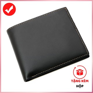 Ví Nam Ngang Gập Đôi Thiết Kế Đơn Giản - Bóp Da Cao Cấp - TRONBO - karro_shop