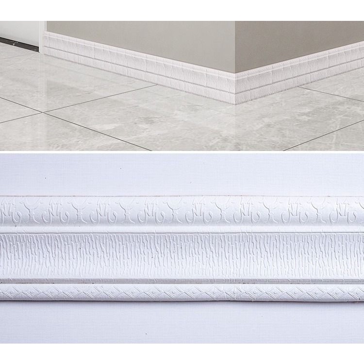 Cuộn Dây Dán Viền Tường / Khung Cửa Sổ / Viền Tường Tự Dính Họa Tiết 3D Trang Trí Nội Thất