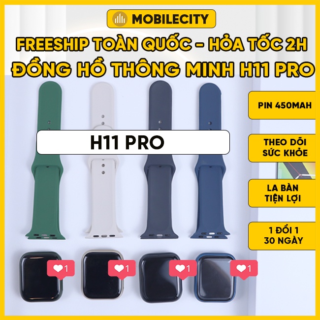 Đồng Hồ Thông Minh H11 Pro 1.91 Inch | La Bàn Động | Nhận Cuộc Gọi, Thông Báo | Sạc Không Dây - MobileCity Phụ Kiện