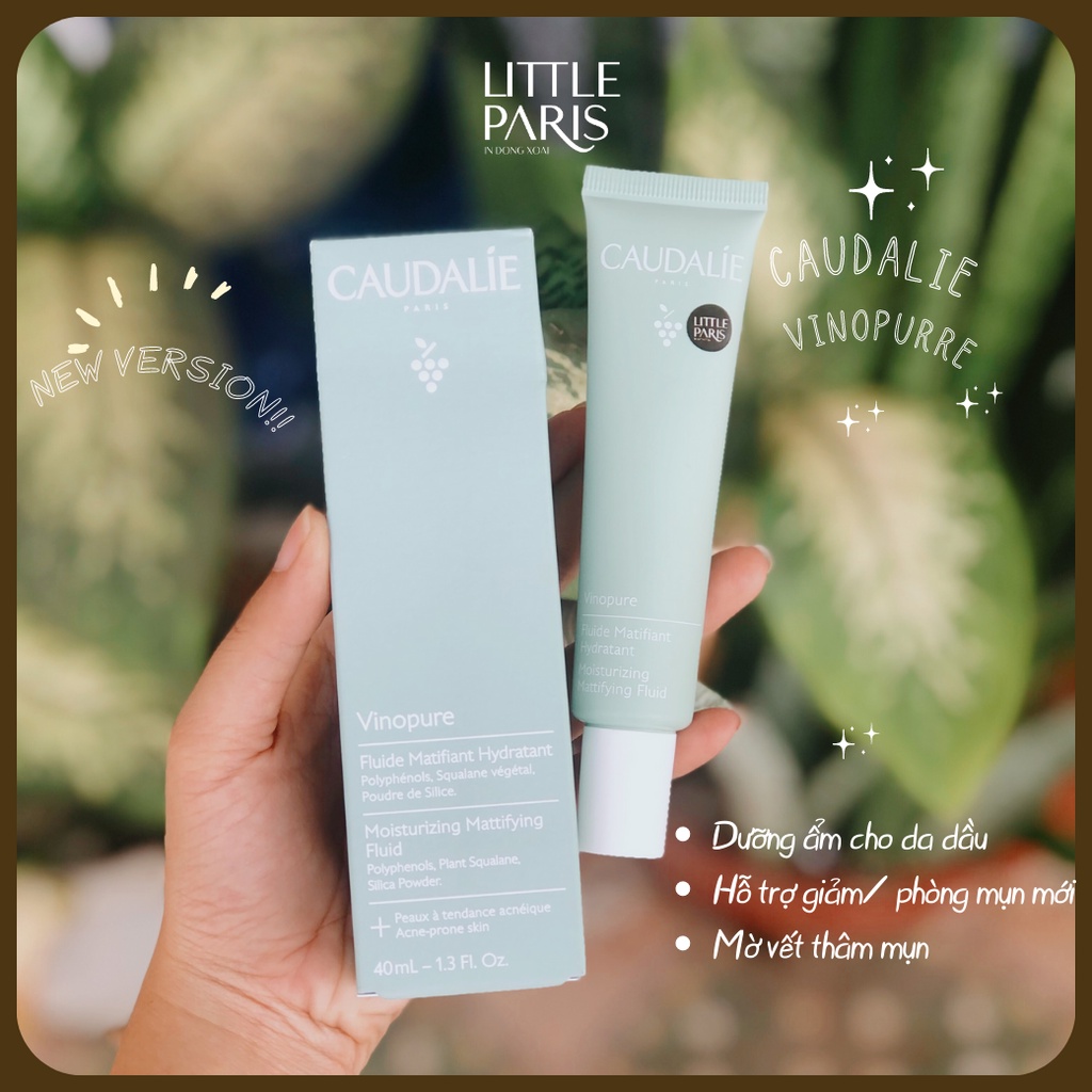 Kem Dưỡng Ẩm Caudalie Vinopure Moisturizing Mattifying Fluid 40ml