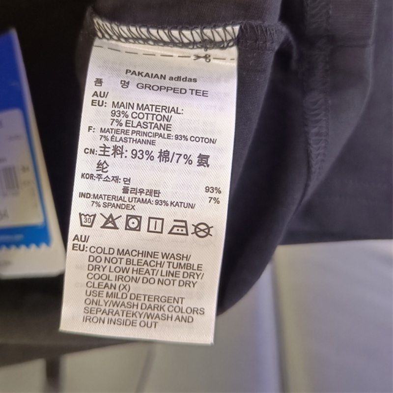 Áo Thun Adidas 100% Chính Hãng Cổ Chữ V Ngắn Tay Hoa Văn Kẻ Sọc Dành Cho Nữ