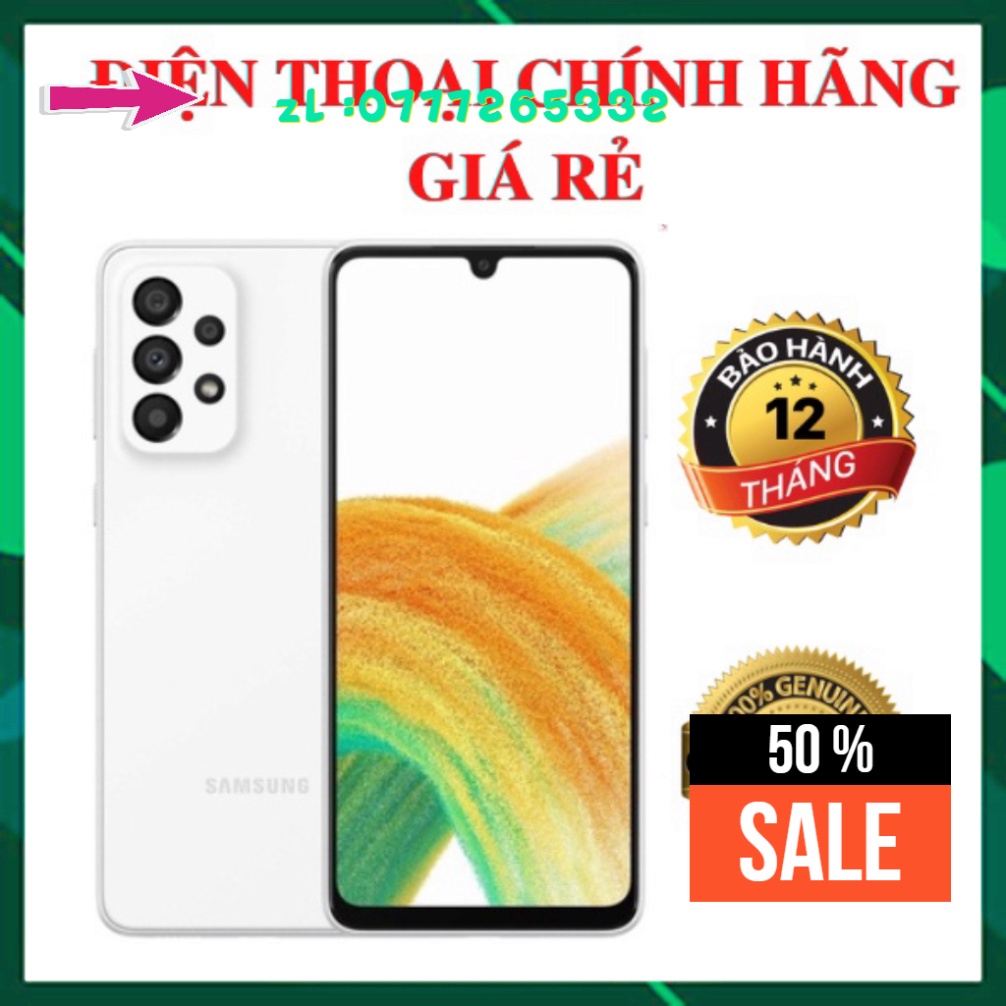 Điện thoại Samsung Galaxy A33 5G  - Hàng chính hãng nguyên seal - SS08 ZQ17AR chính hãng