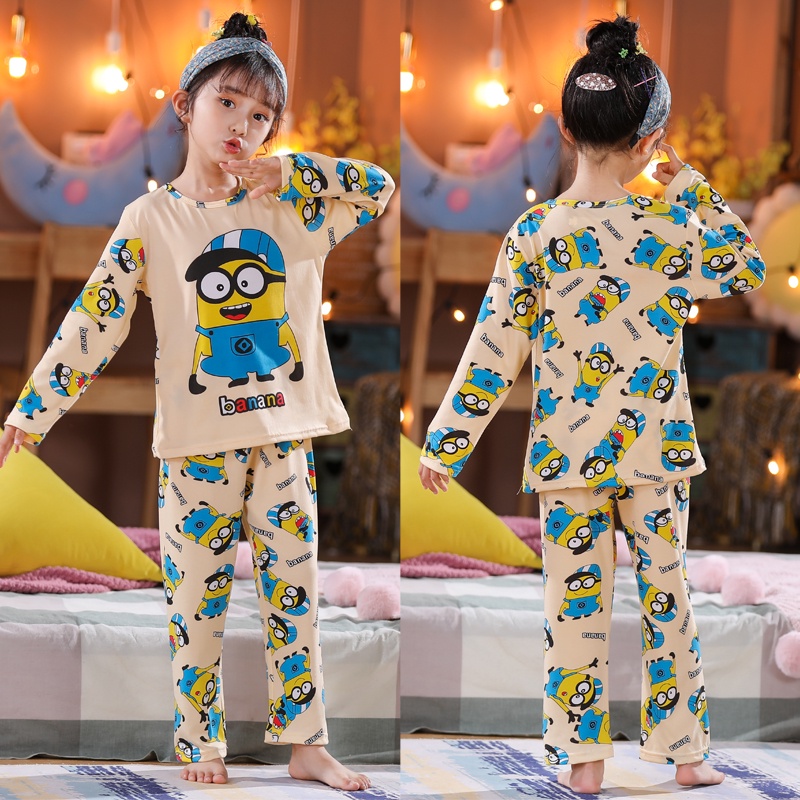 Bộ Đồ Ngủ Tay Dài Dễ Thương Dành Cho Bé Gái  đồ bé gái