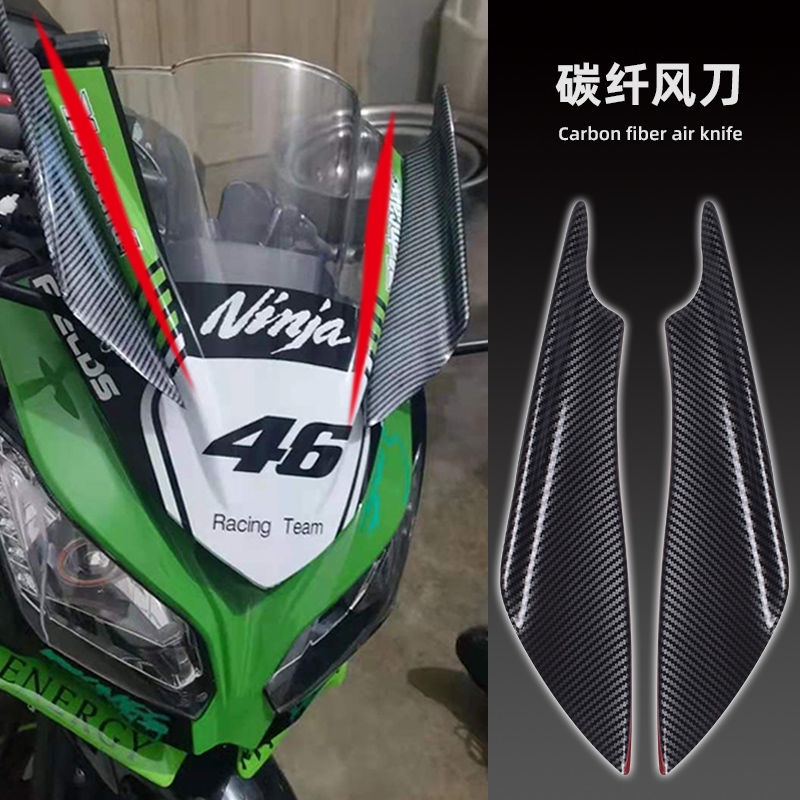 Phụ Kiện Cánh Gió Cố Định Bằng Sợi Carbon Cho Xe Mô Tô Yamaha R3 V6 V6
