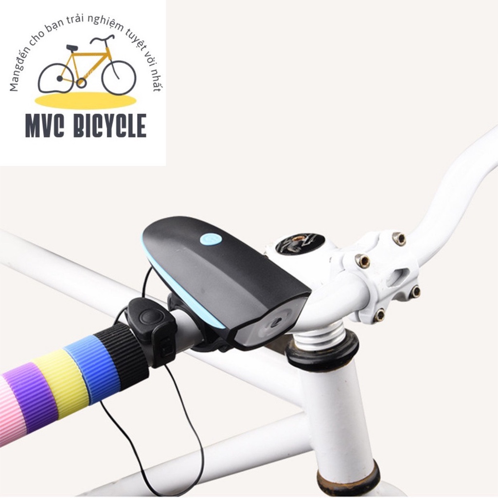 Đèn xe đạp thể thao siêu sáng tích hợp còi pin sạc usb led T6.