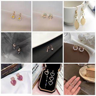 Khuyên / bông tai đính đá sang trọng tinh tế phong cách hàn quốc thanh lịch tiệm em tố