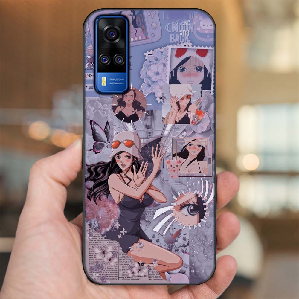Ốp lưng Vivo Y51S viền đen in hình Nico Robin One Piece Đảo Hải Tặc