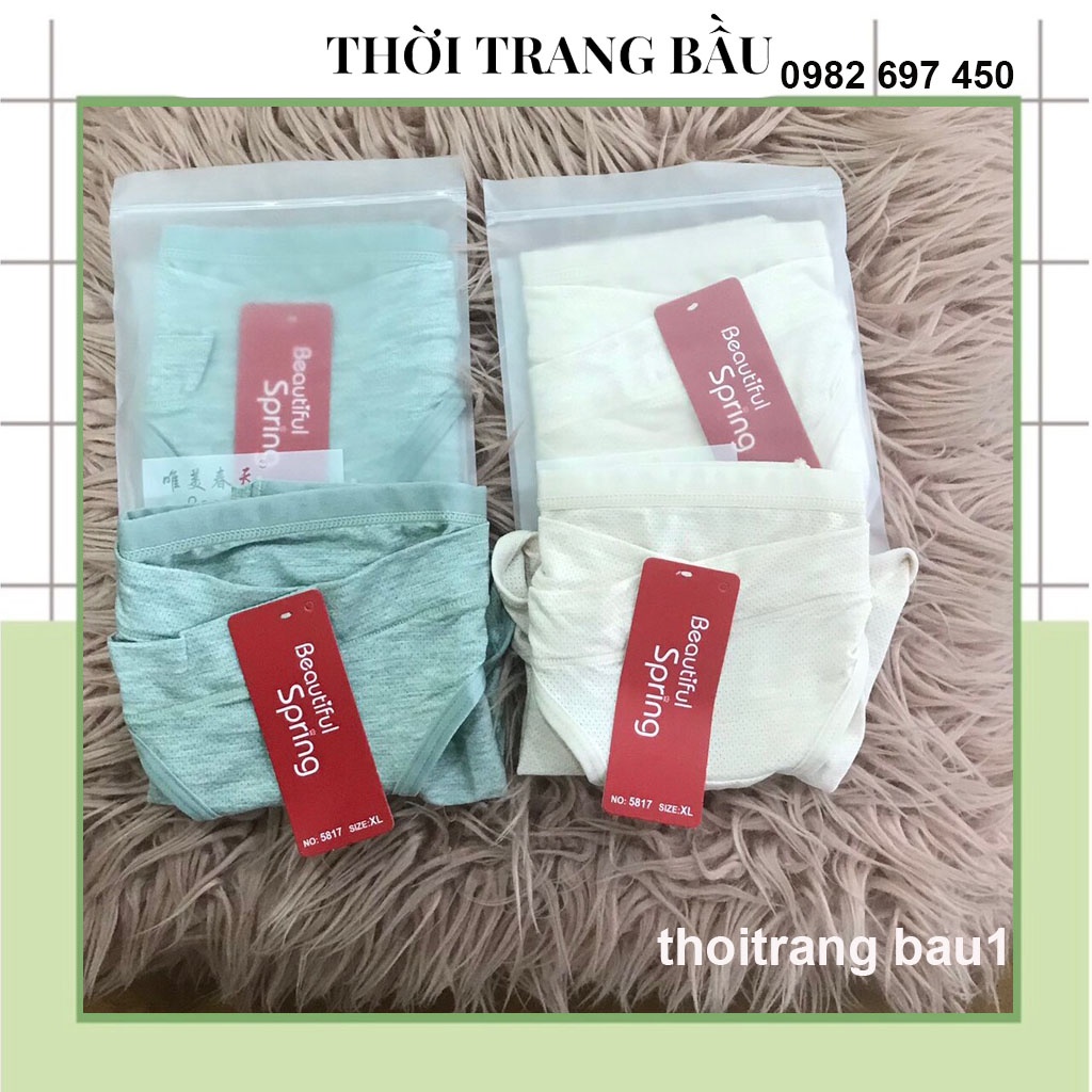 [thoitrangbau1 V65] QUẦN LÓT BẦU-QUẦN LÓT THIẾT KẾ CẠP CHÉO THÔNG HƠI, CHẤT COTTON CO GIÃN 4 CHỀU SIÊU MÁT CHO MẸ BẦU