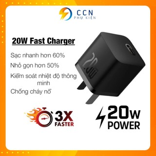 Củ sạc nhanh 20w baseus gan5 fast charger 1c cho iph.one/samsung