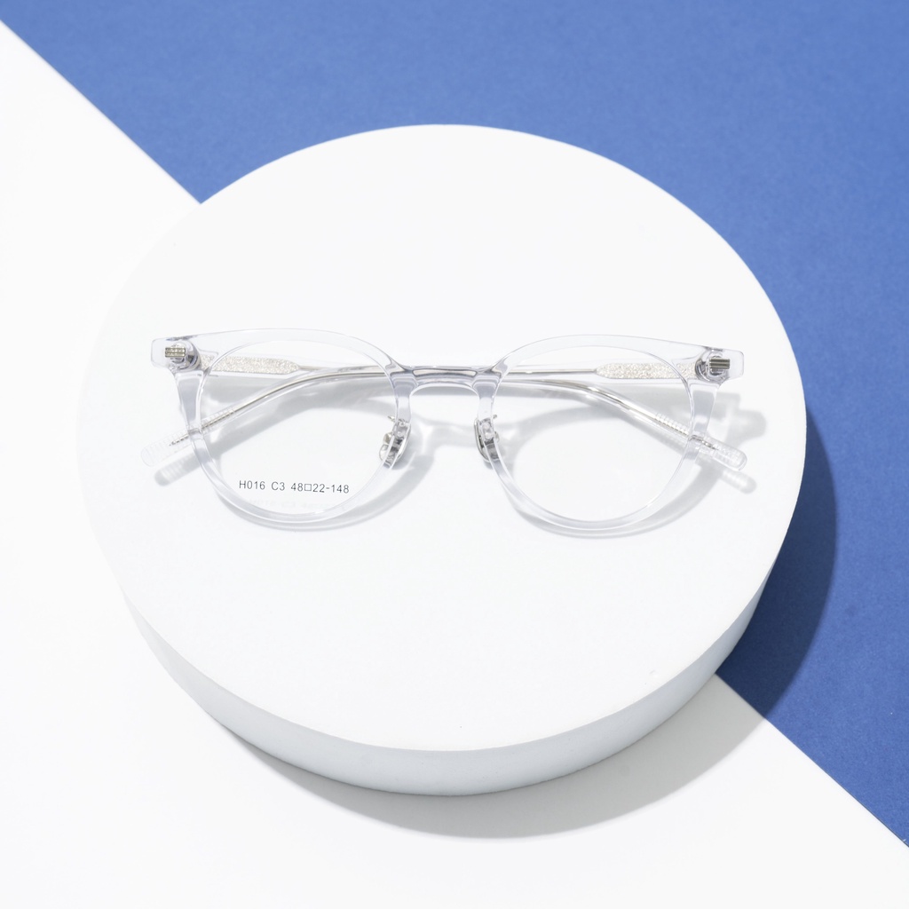 Gọng kính mắt tròn nam nữ LILYEYEWEAR chất liệu nhựa cao câp chắc chắn kiểu dáng thời trang thiết kế thời thượng H016