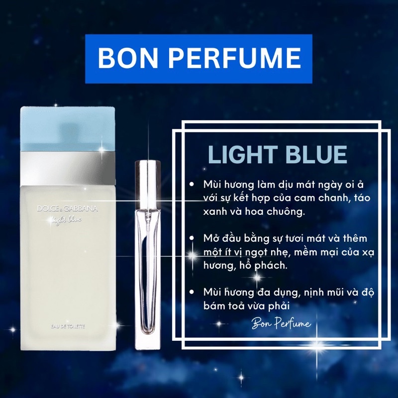 Nước hoa D&G Light Blue bản Nữ 10ml