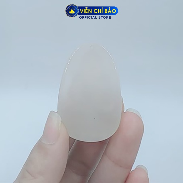 Mặt dây chuyền đá phong thủy nam nữ phật A Di Đà đá - Trắng thời trang phụ kiện trang sức Viễn Chí Bảo M200150