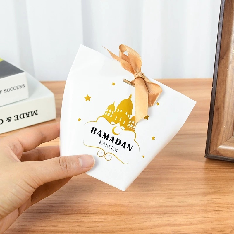 Túi Giấy Đựng Bánh Kẹo Trang Trí Tiệc Tùng Lễ Hội Eid Ramadan Gấp Gọn Tinh Tế Dành Cho Trẻ Em