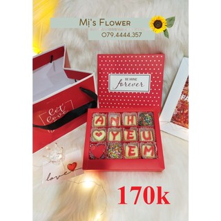 Socola Valentine hộp vuông