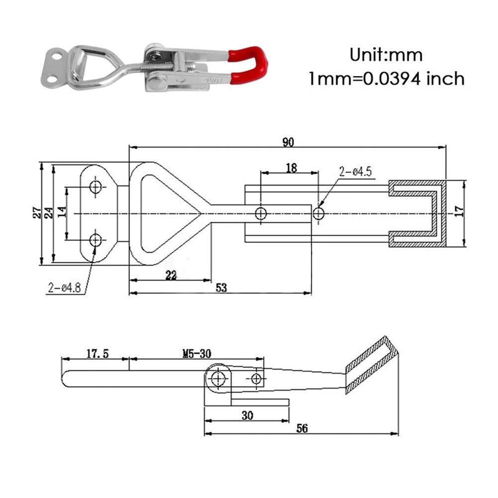 Kẹp Ngang Bằng Kim Loại Tháo Gỡ Nhanh D3C7