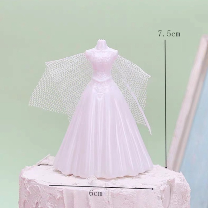 Phụ Kiện Trang Trí Bánh Sinh Nhật  tượng manocanh cô dâu