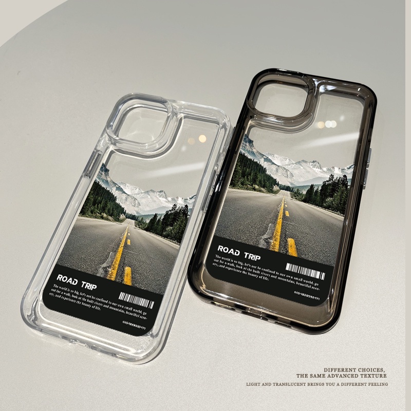 Ốp Điện Thoại DecoPhone Acrylic tpu acrylic Trong Suốt Hình Núi Tuyết Cho iphone 6s 7 8 plus x xs xr 11 12 13 14 15 max pro