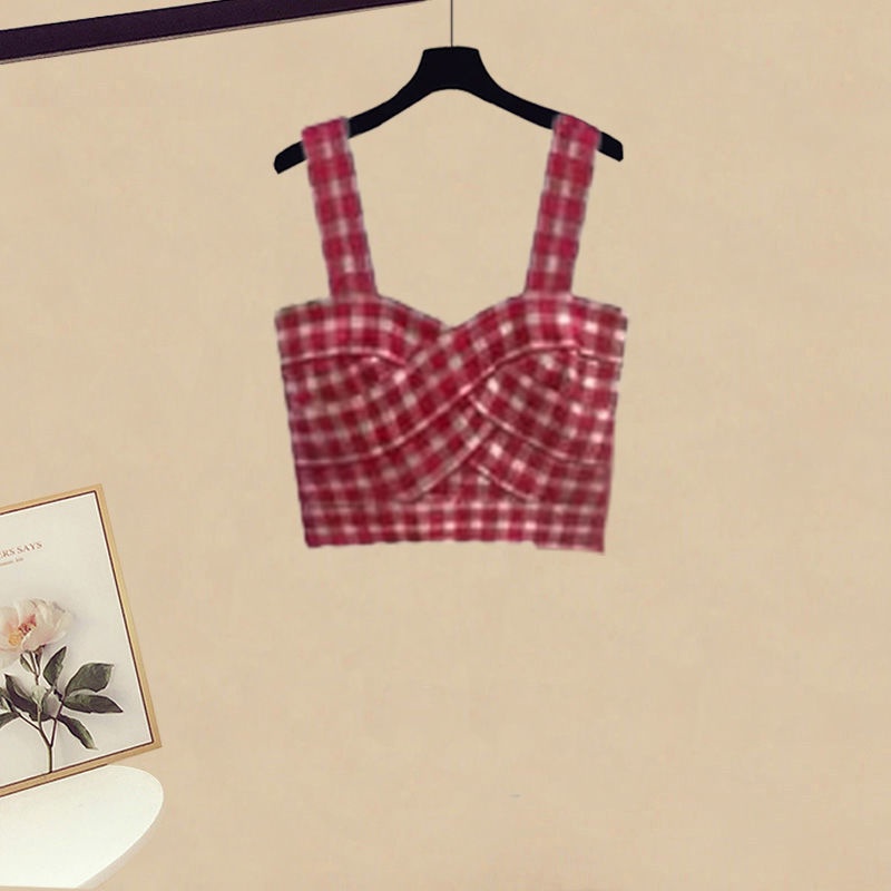 Bộ Áo Khoác Cardigan + Áo Khoác Cardigan + Chân Váy Sọc Ca Rô Thời Trang Xuân Thu Hàng Mới 2023