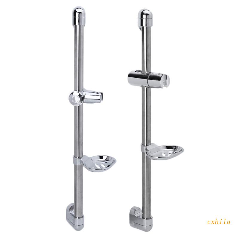 Bộ Thanh Trượt Vòi Hoa Sen Bằng Thép Không Gỉ Điều Chỉnh Được Kèm Giá Đỡ Xà Phòng Ráo Nước Tăng Chiều Cao & Góc