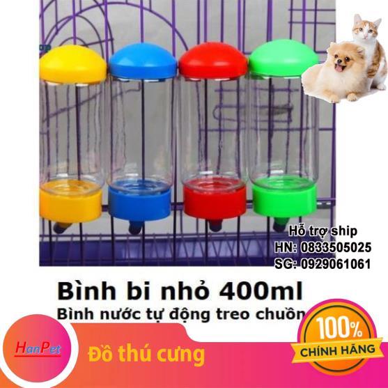 Hanpet.GV- Bình uống nước tự động treo chuồng thú cưng (lBình nhỏ 400ml) - 379