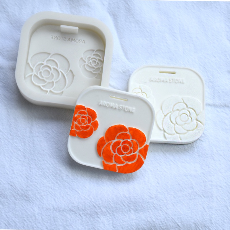 Khuôn Silicone Làm Đá Khuếch Tán Trang Trí Bánh Hình Hoa Trà Đơn Giản